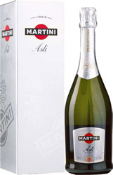 Вино Martini Asti игристое сладкое белое 7,5% 0,75л в подарочной упаковке