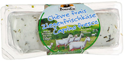 Сыр Bourdin свежий козий с чесноком и травами 45% 150г