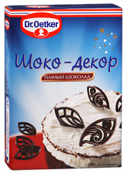 Шоко-Декор Dr.Oetker темный шоколад 30г (24шт)