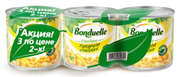 Кукуруза Bonduelle сладкая в зернах 3*340г (три по цене двух)