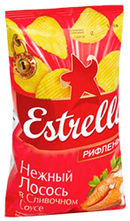 Картофельные чипсы Estrella Нежный лосось в сливочном соусе, 85г