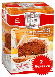 Хлебная смесь Улица Пекарей Ржано - пшеничный 800г(1 упаковка = 2 буханки хлеба)