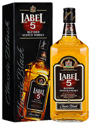 Виски Label 5 (Лэйбл 5) Шотландский купажированный 40% 0,7л в подарочной упаковке