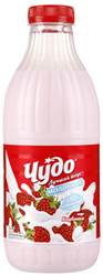 Коктейль Чудо молочное вкус Клубника 2% 950г (бутылка)