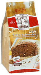 Хлеб Улица Пекарей Ржано-пшеничный с семенами подсолнечника и кунжута сухая смесь 400г