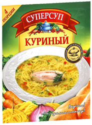 Суп Русский продукт куриный с вермишелью на 4 порции 70г