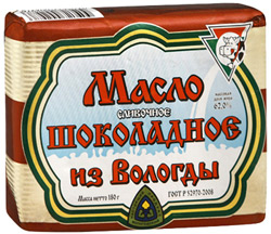 Масло из Вологды Шоколадное сливочное 62% 180г