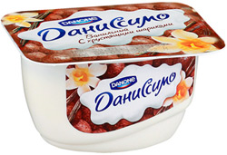 Десерт молочный Даниссимо ванильный с хрустящими шариками 6,5%, 130г