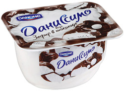 Десерт молочный Даниссимо с творожным кремом с Шоколадом и со вкусом Зефира 5,9% 130г