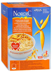 Хлопья Nordic 4 вида зерновых с овсяными отрубями 600г