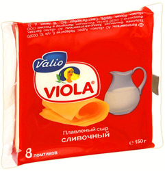Сыр Viola плавленый 23% 150г (8 ломтиков)