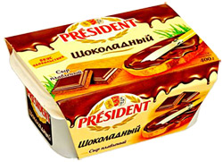 Сыр President плавленый Шоколадный 30% 400г