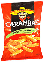 Ролл-чипсы Carambas кукурузные со вкусом томатов 125г