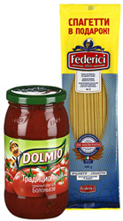 Соус Dolmio томатный традиционный 500г + спагетти в подарок