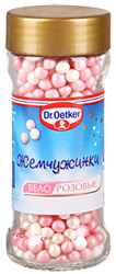 Жемчужины Dr.Oetker бело/розовые для украшения десертов 42г