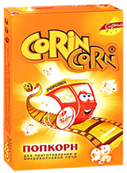 Попкорн Corin Corn Сырный для приготовления в СВЧ, 85г