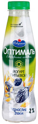 Йогурт питьевой Савушкин продукт "Оптималь" Чернослив - Злаки 2% 415г