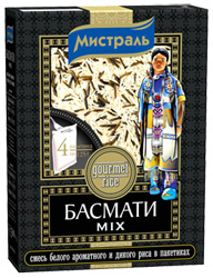 Рис Мистраль Басмати Mix (смесь белого ароматного и дикого риса в пакетиках) 4*125г