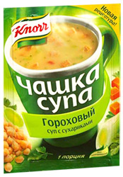 Суп Knorr Чашка супа горох с сухариками 21г