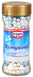 Жемчужины Dr.Oetker бело/голубые для украшения десертов 42г