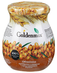 Десерт Goldenmix Облепиха протертая с сахаром и пророщенным зерном 270г