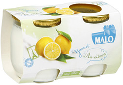 Йогурт Malo "Лимон" 3,1% 2*125г стекло