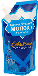 Молоко цельное Советское сгущенное с сахаром 8,5%, 270г