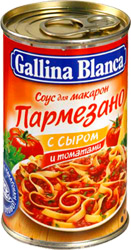 Соус Gallina Blanca для макарон Пармезано с сыром и томатами, 180г