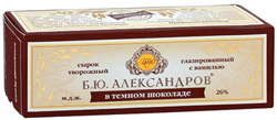 Сырок творожный глазированный Александров в темном шоколаде с ванилью 26% 50г