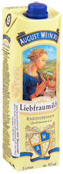 Вино Avgust Weinxof Liebfraumilch Rhenhessen (Август Вайнхоф Молоко любимой женщины) белое полусладкое 9% 1л
