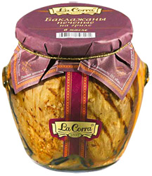 Баклажаны La Corra печеные на гриле с маслом 580мл, стекло
