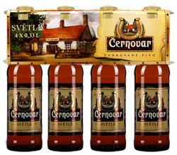 Пиво Cernovar светлое 4,9% 4шт*0,33л стекло