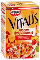 Мюсли Vitalis фруктовые 375г