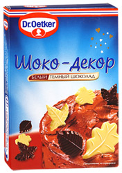 Шоко-Декор Dr.Oetker белый/темный шоколад (лепестки)45г
