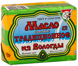 Масло Из Вологды Традиционное сливочное 82,5% 180г