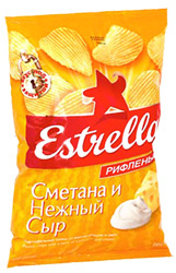 Чипсы Estrella сметана и нежный сыр 160г