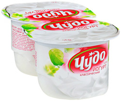 Йогурт "Чудо" молочный классический 3,5% 2*125г