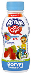 Йогурт Агуша Я Сам с малиной питьевой для детского питания с 8-ми месяцев 2,7% 200г