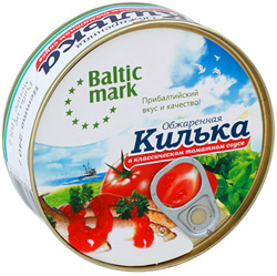 Килька Baltic mark обжаренная в классическом томатном соусе 240г