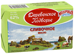 Масло сливочное Молочный продукт Деревенское подворье 62% 180г