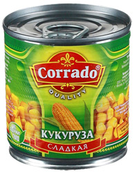 Кукуруза Corrado сладкая консервированная 212мл ж/б