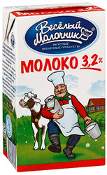 Молоко Веселый молочник ультрапастеризованное 3,2% 950г