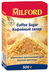 Cахар Milford кофейный коричневый тростниковый 500г