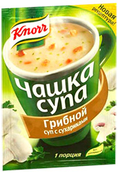 Суп Knorr Чашка супа грибной с сухариками 15,5г